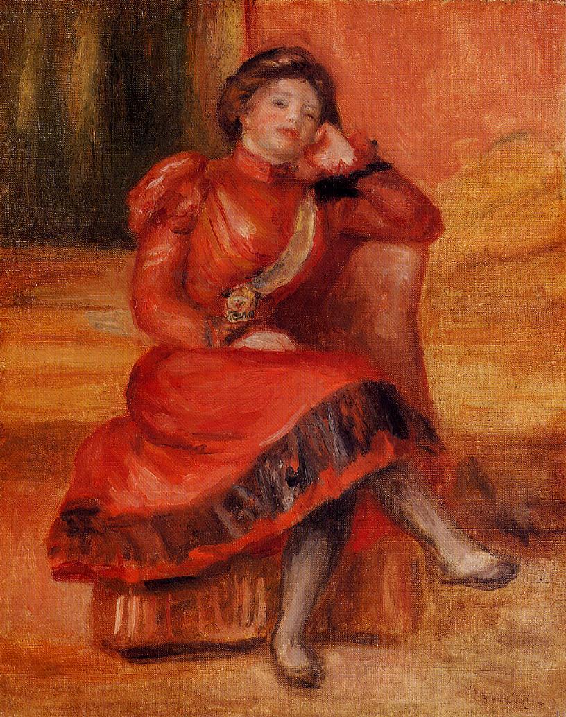Spanish dancer in a red dress 1896